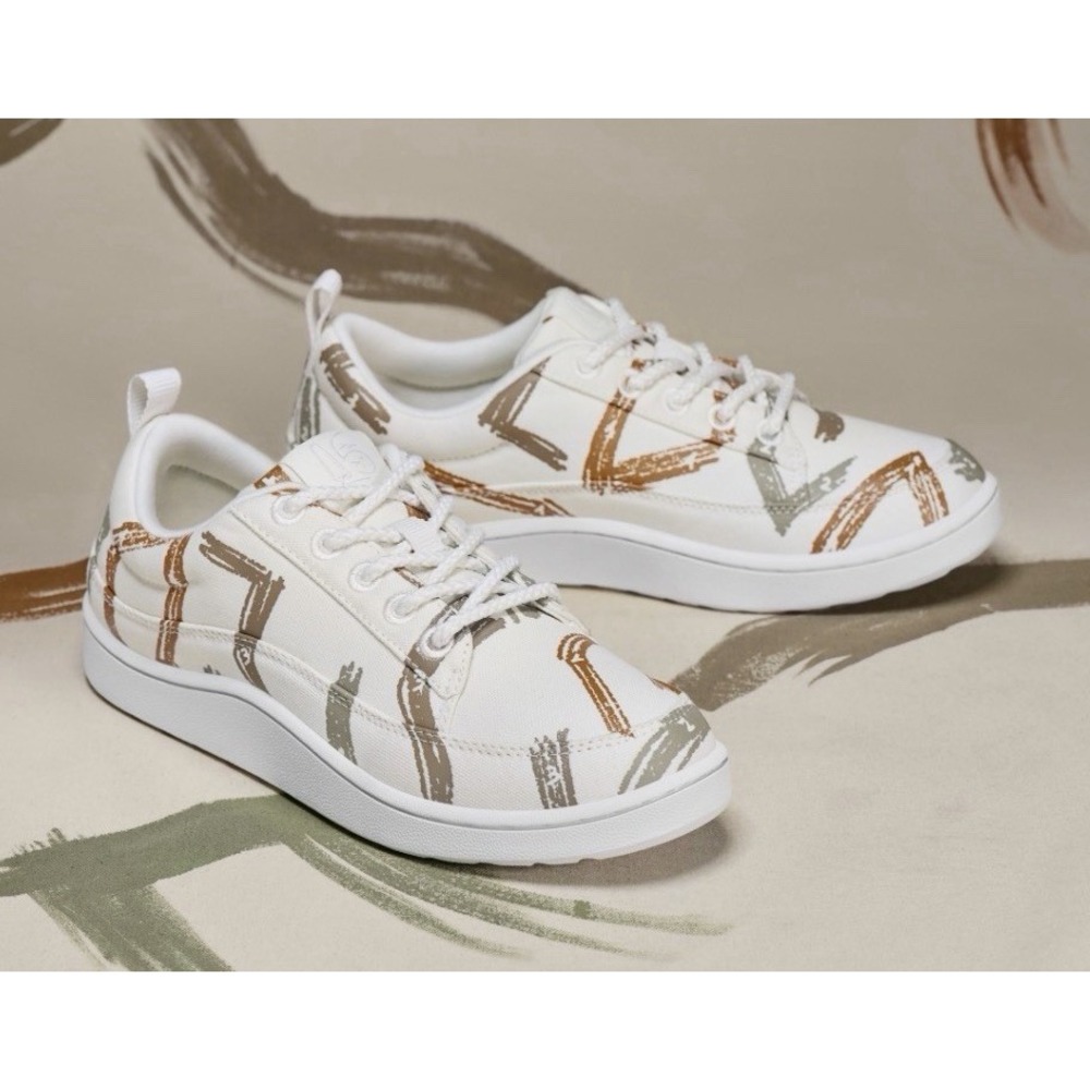 New Allbirds Tiffany Bouelle Men's 8 Canvas Pacers Sneakers Ltd Ed Brown Strokes